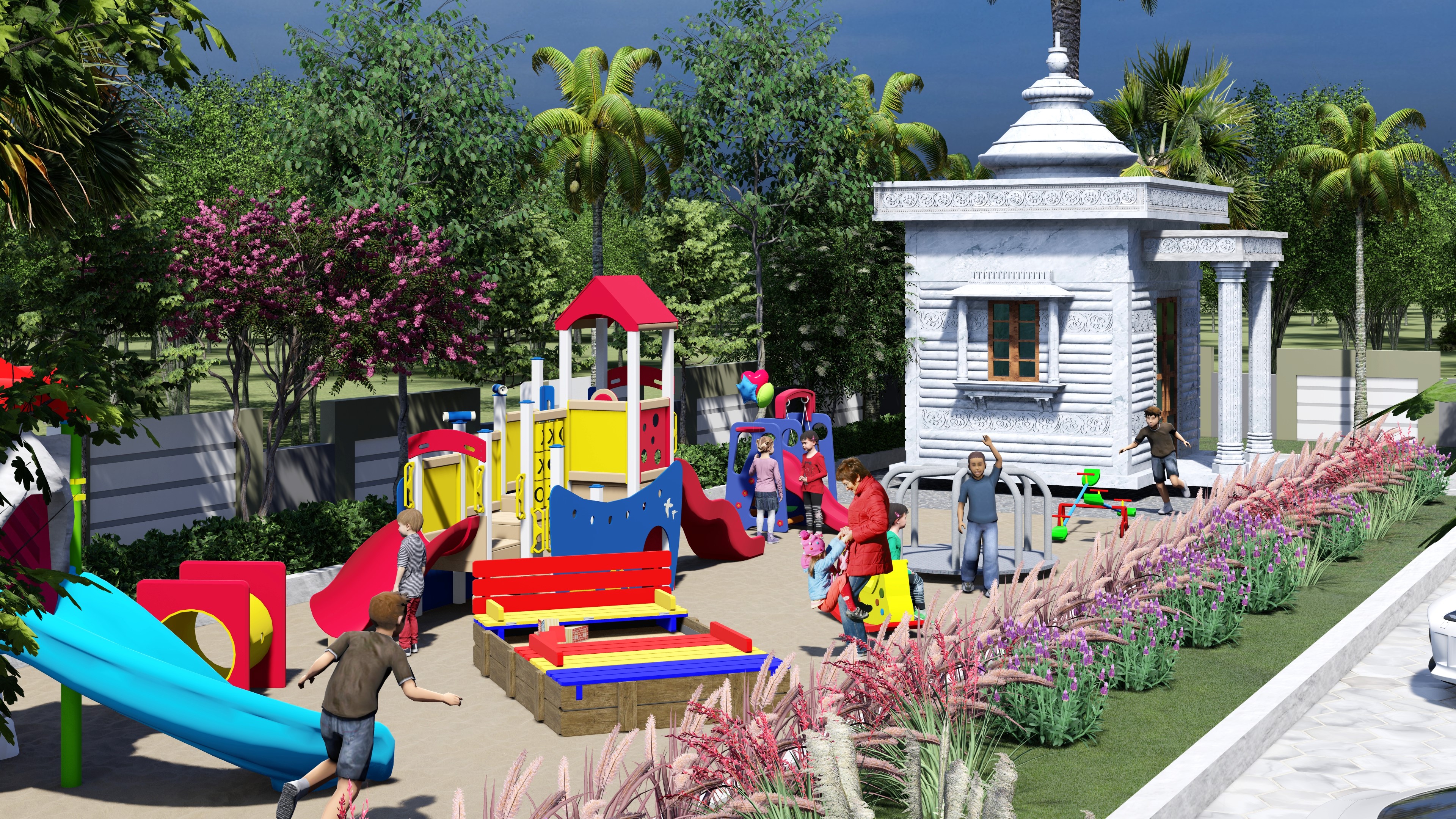 TEMPLE & CHILDREN PLAY AREA